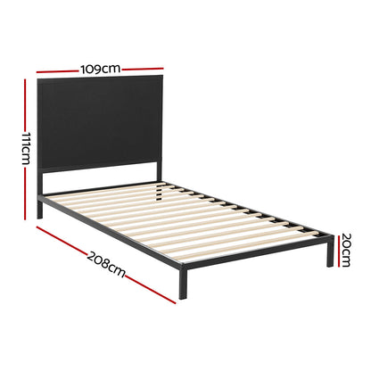 Artiss Bed Frame King Single Size Metal Frame PADA - Cosy Abode