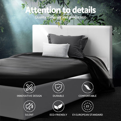 Artiss Bed Frame King Single Size White NEO - Cosy Abode