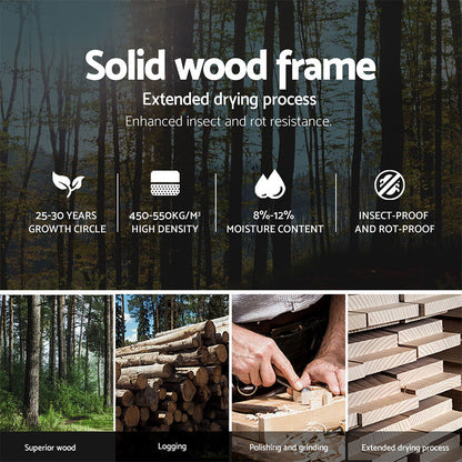 Artiss Bed Frame King Single Size White NEO - Cosy Abode