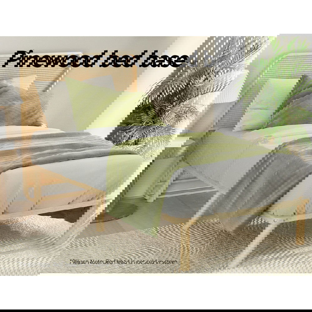 Artiss Bed Frame King Single Size Wooden Base Mattress Platform Timber Pine AMBA - Cosy Abode