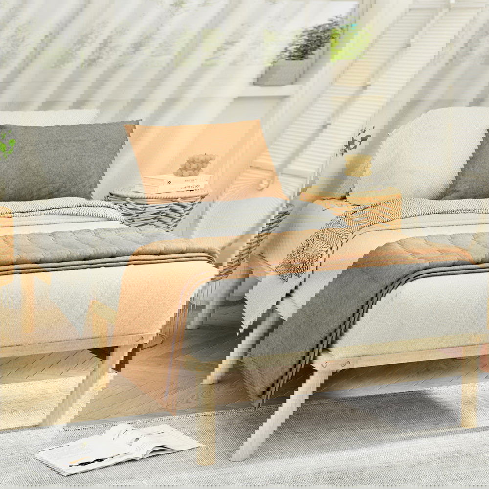 Artiss Bed Frame King Single Size Wooden Base Mattress Platform Timber Pine AMBA - Cosy Abode