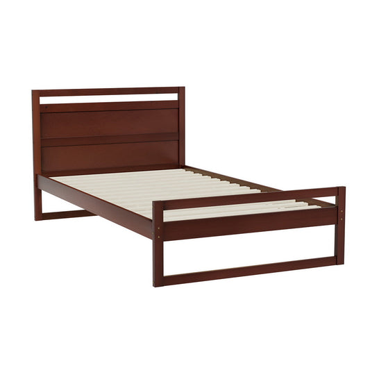Artiss Bed Frame King Single Size Wooden Walnut WITTON - Cosy Abode