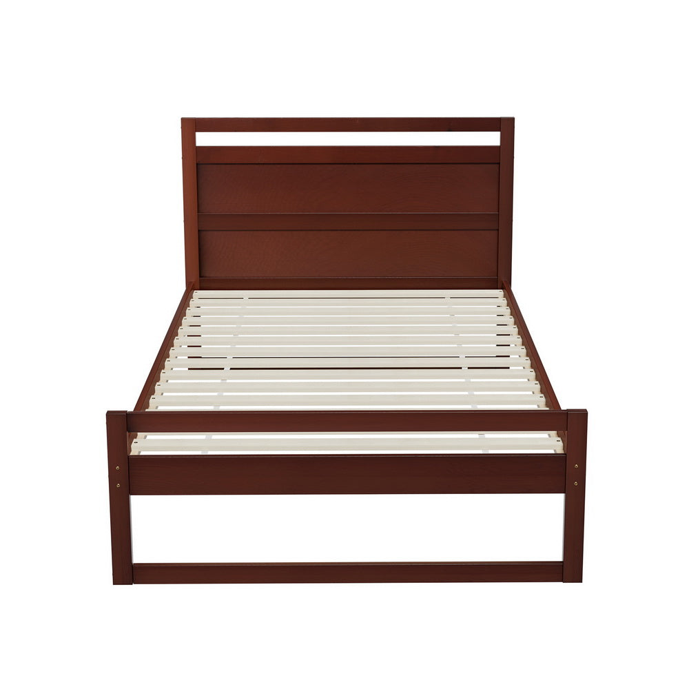 Artiss Bed Frame King Single Size Wooden Walnut WITTON - Cosy Abode