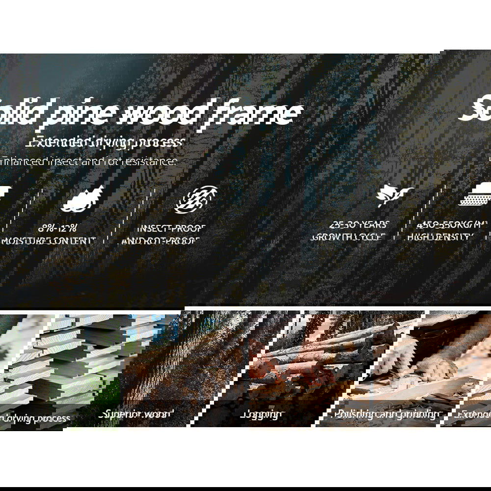 Artiss Bed Frame King Single Size Wooden White LEXI - Cosy Abode