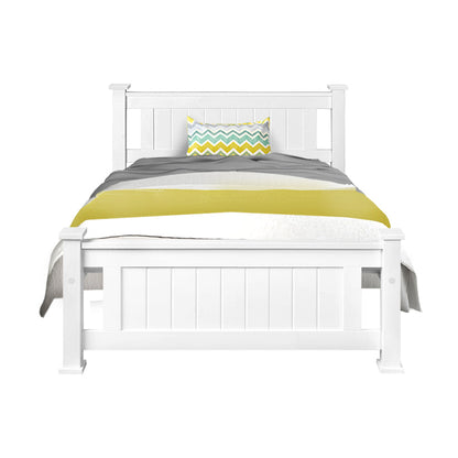 Artiss Bed Frame King Single Size Wooden White RIO - Cosy Abode