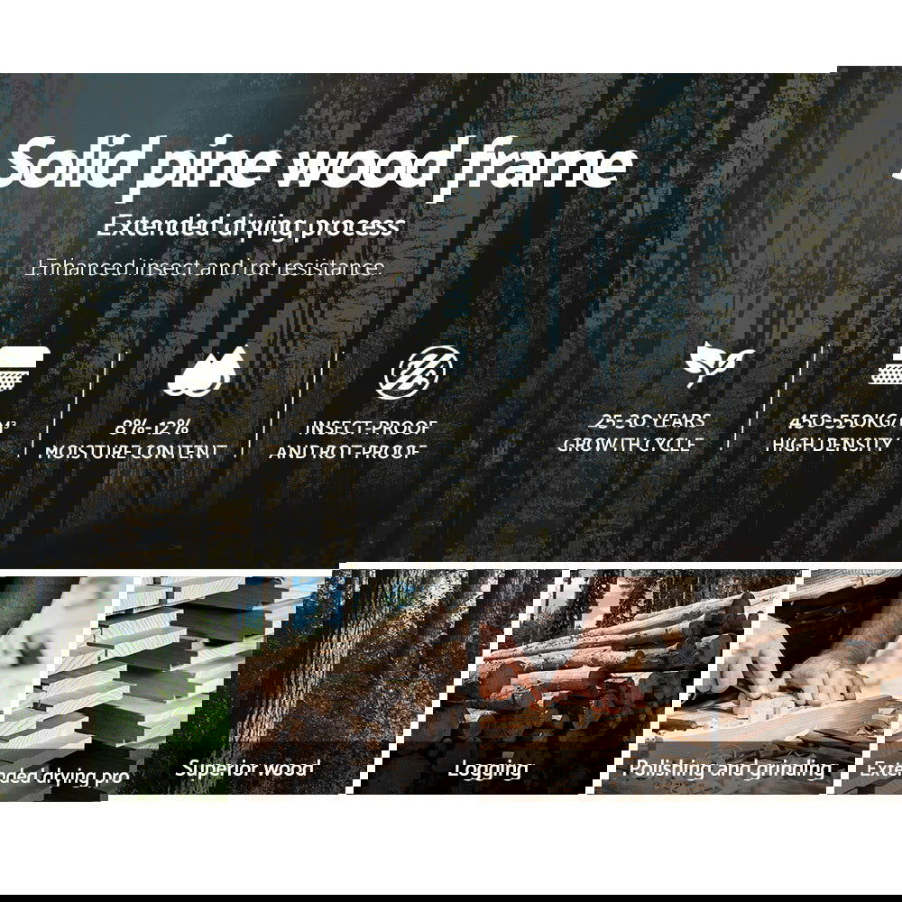 Artiss Bed Frame King Single Size Wooden White SOFIE - Cosy Abode