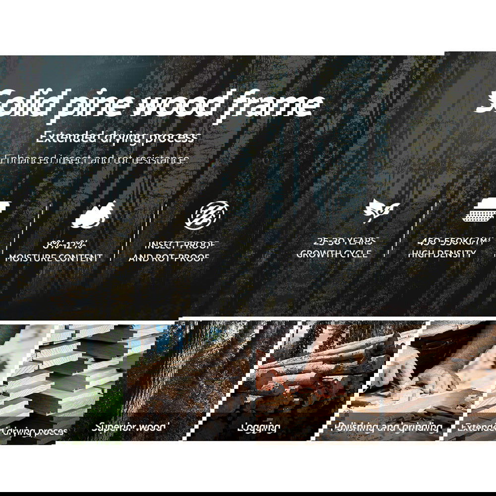 Artiss Bed Frame King Single Size Wooden with 3 Shelves Bed Head White - Cosy Abode