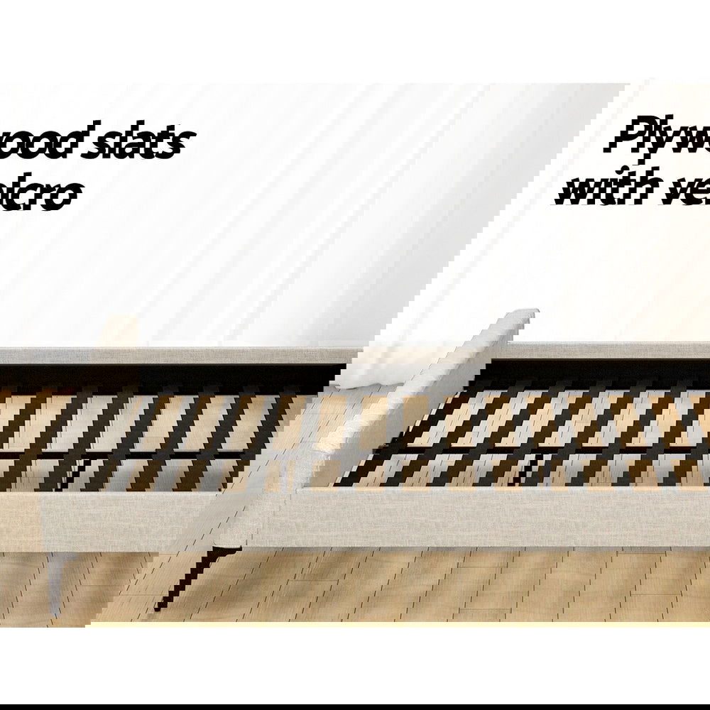 Artiss Bed Frame King Size Beige AMMY - Cosy Abode