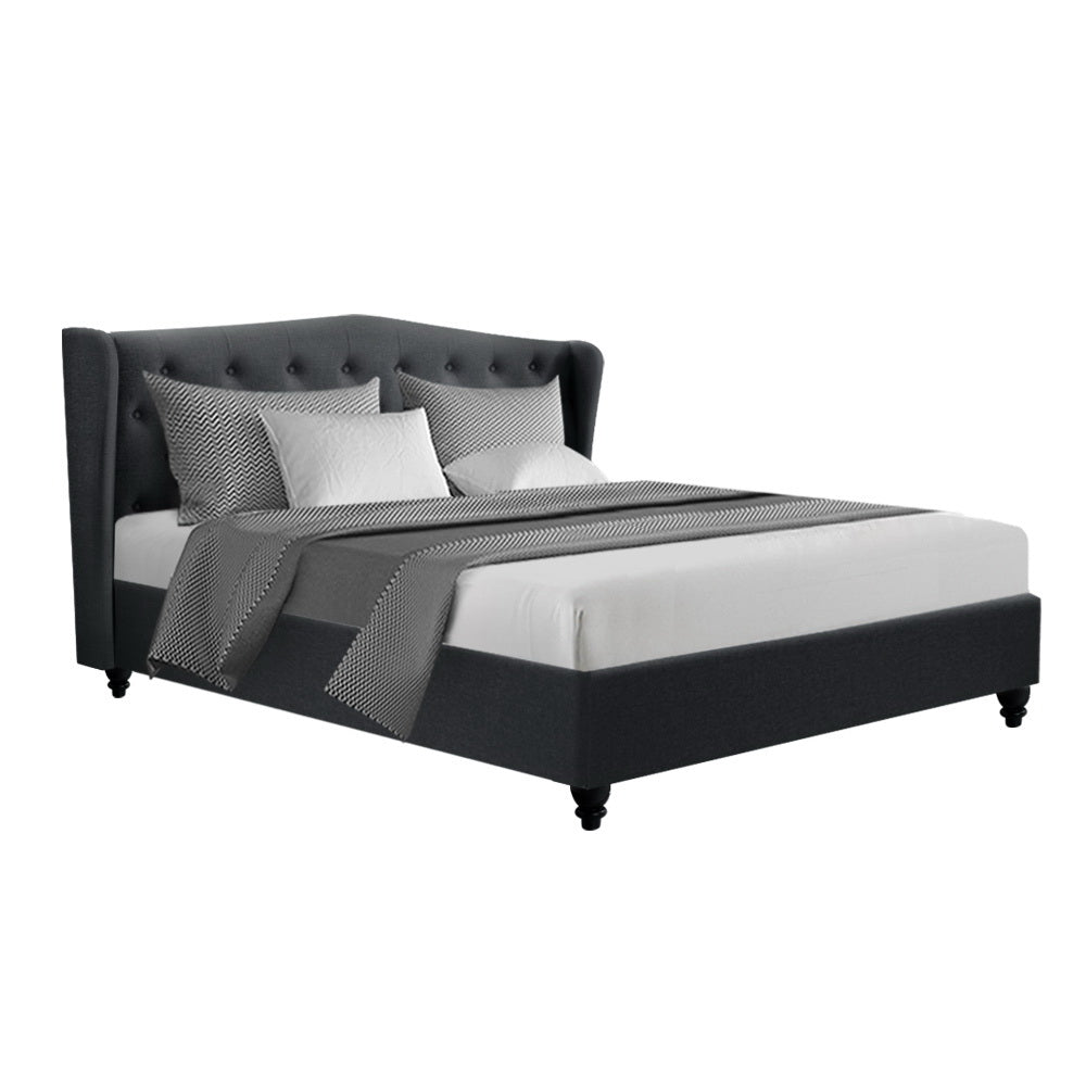 Artiss Bed Frame King Size Charcoal PIER - Cosy Abode