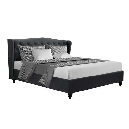 Artiss Bed Frame King Size Charcoal PIER - Cosy Abode