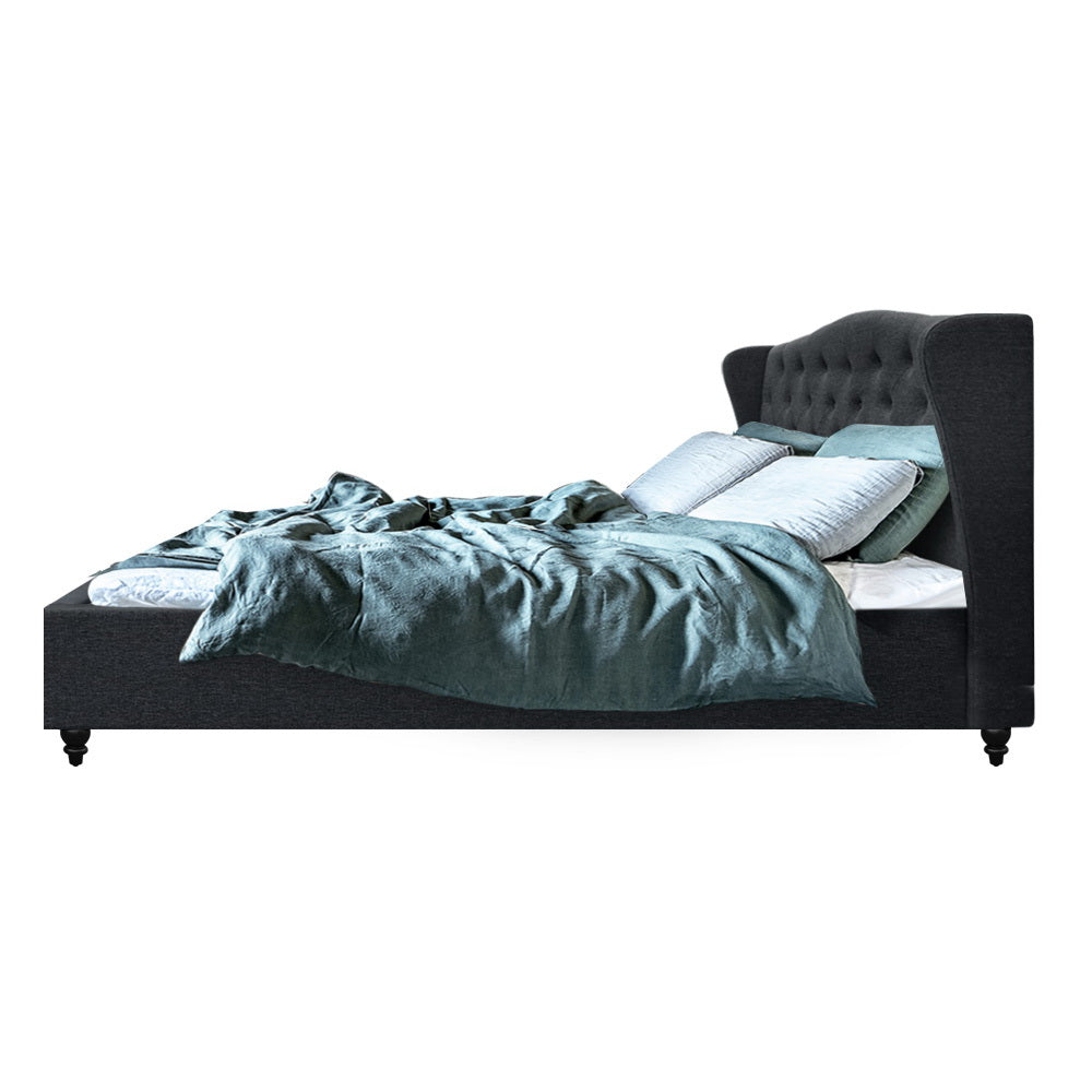Artiss Bed Frame King Size Charcoal PIER - Cosy Abode