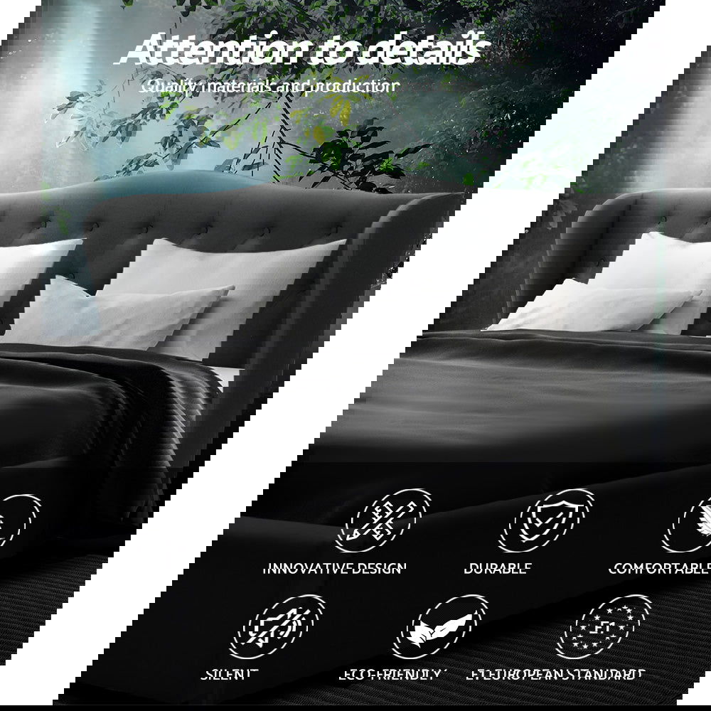 Artiss Bed Frame King Size Charcoal PIER - Cosy Abode