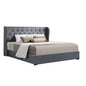 Artiss Bed Frame King Size Gas Lift Grey ISSA - Cosy Abode