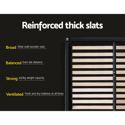 Artiss Bed Frame King Size Gas Lift White TIYO - Cosy Abode