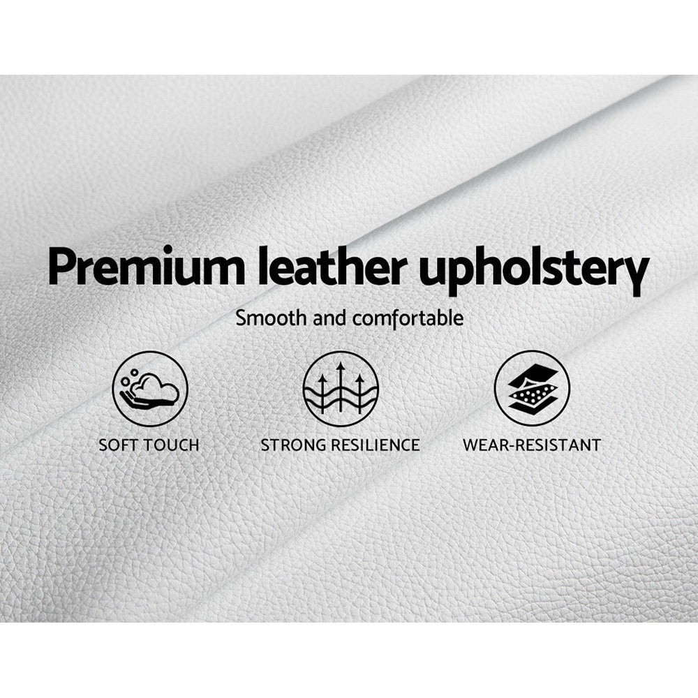 Artiss Bed Frame King Size Gas Lift White TIYO - Cosy Abode