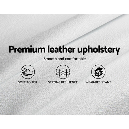 Artiss Bed Frame King Size Gas Lift White TIYO - Cosy Abode