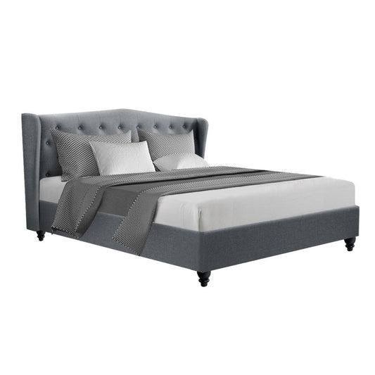 Artiss Bed Frame King Size Grey PIER - Cosy Abode