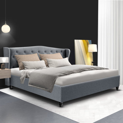 Artiss Bed Frame King Size Grey PIER - Cosy Abode