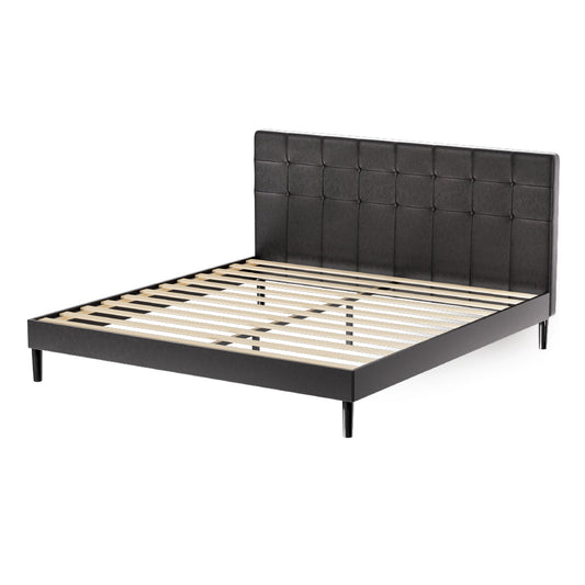 Artiss Bed Frame King Size LED Black RAVI - Cosy Abode
