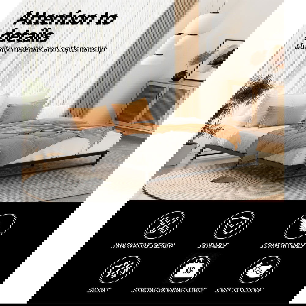 Artiss Bed Frame King Size Metal BERU - Cosy Abode