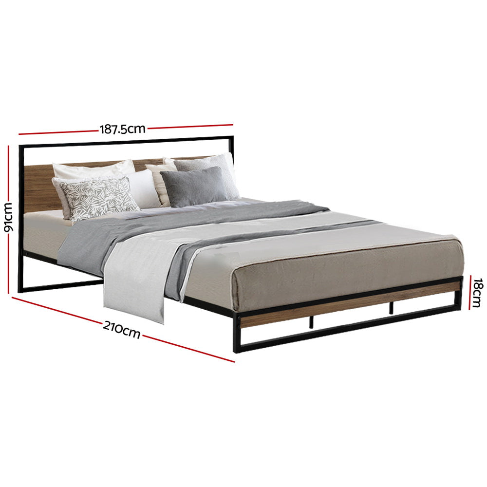 Artiss Bed Frame King Size Metal Frame DANE - Cosy Abode