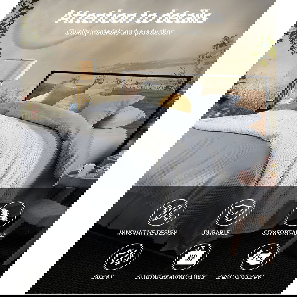 Artiss Bed Frame King Size Metal Frame DANE - Cosy Abode