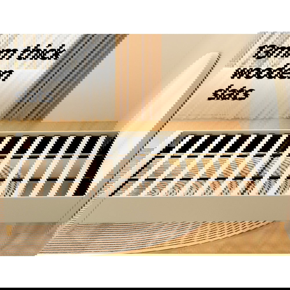 Artiss Bed Frame King Size Velvet Cream ELLA - Cosy Abode