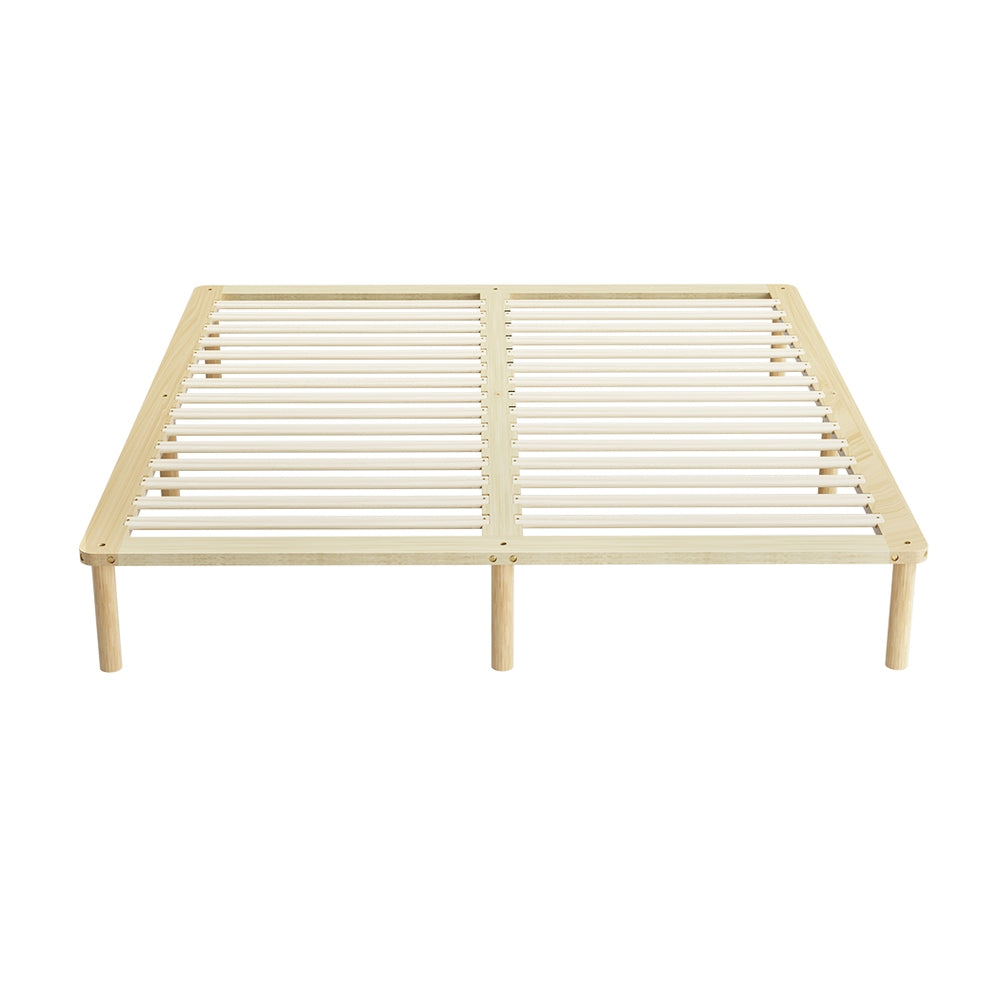 Artiss Bed Frame King Size Wooden Base Mattress Platform Timber Pine AMBA - Cosy Abode
