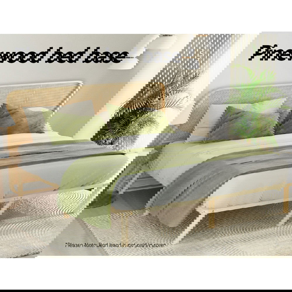 Artiss Bed Frame King Size Wooden Base Mattress Platform Timber Pine AMBA - Cosy Abode