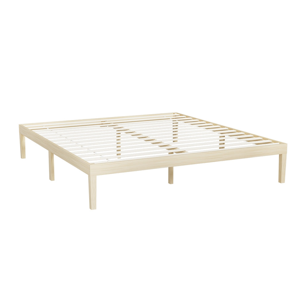 Artiss Bed Frame King Size Wooden Base Mattress Platform Timber Pine BRUNO - Cosy Abode