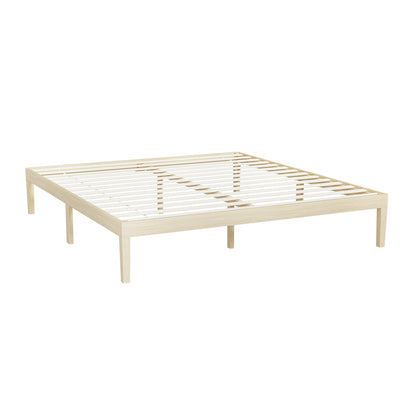 Artiss Bed Frame King Size Wooden Base Mattress Platform Timber Pine BRUNO - Cosy Abode
