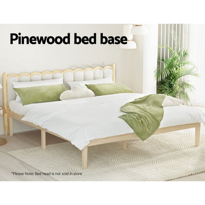 Artiss Bed Frame King Size Wooden Base Mattress Platform Timber Pine BRUNO - Cosy Abode