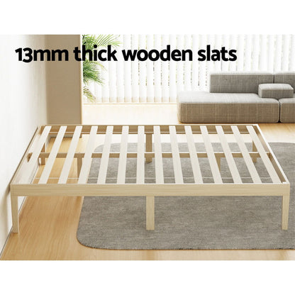 Artiss Bed Frame King Size Wooden Base Mattress Platform Timber Pine BRUNO - Cosy Abode