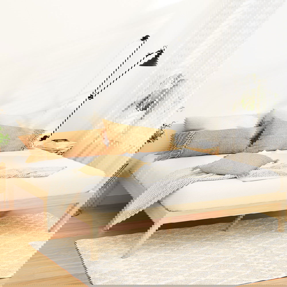 Artiss Bed Frame King Size Wooden Base Mattress Platform Timber Pine BRUNO - Cosy Abode