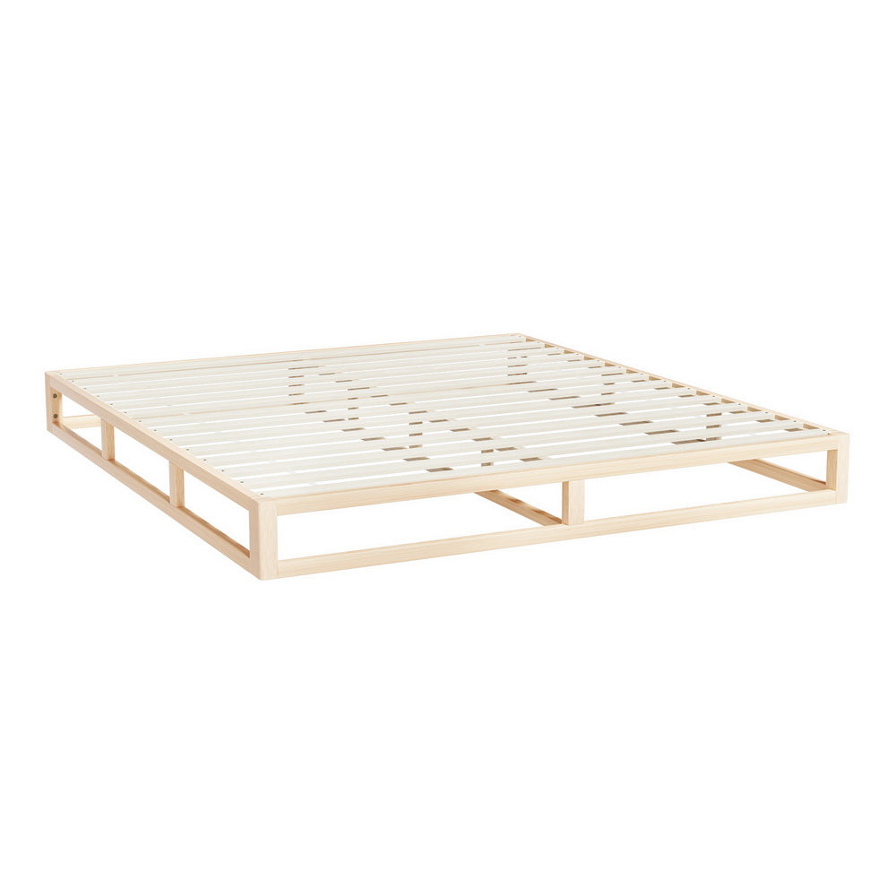 Artiss Bed Frame King Size Wooden Base Mattress Platform Timber Pine KALAM - Cosy Abode