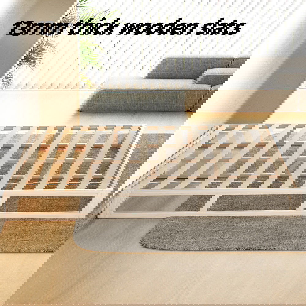 Artiss Bed Frame King Size Wooden Base Mattress Platform Timber Pine KALAM - Cosy Abode