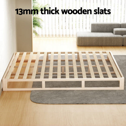 Artiss Bed Frame King Size Wooden Base Mattress Platform Timber Pine KALAM - Cosy Abode