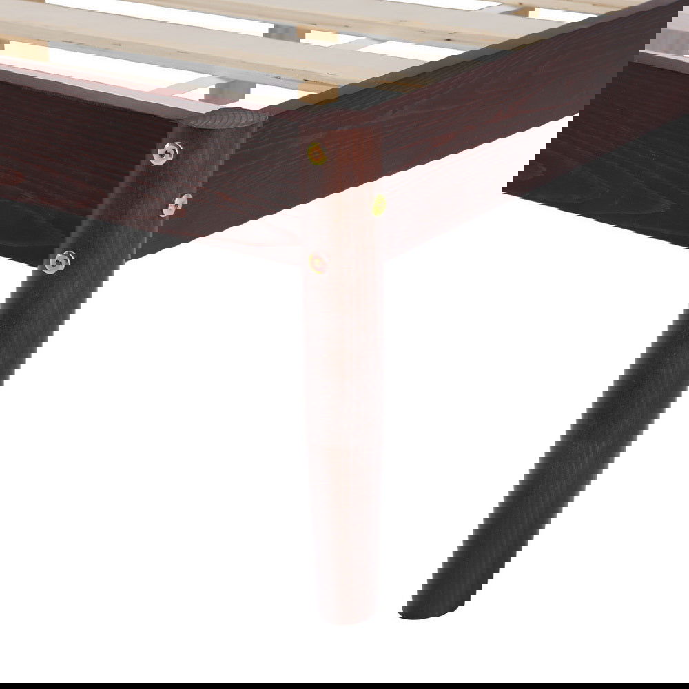 Artiss Bed Frame King Size Wooden Base Mattress Platform Timber Walnut VISE - Cosy Abode