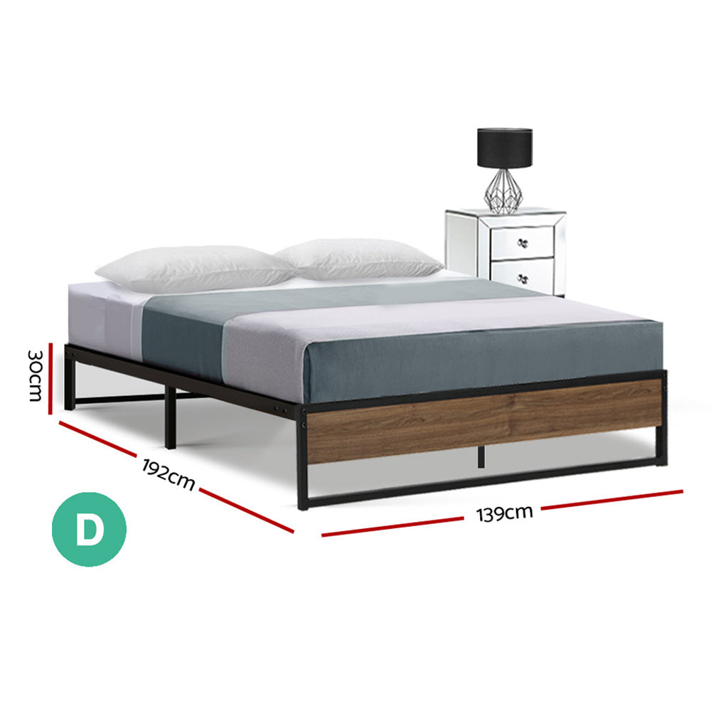 Artiss Bed Frame Metal Frame Bed Base OSLO - Double - Cosy Abode