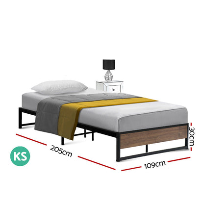 Artiss Bed Frame Metal Frame Bed Base OSLO - King Single - Cosy Abode