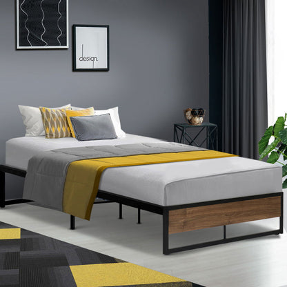 Artiss Bed Frame Metal Frame Bed Base OSLO - King Single - Cosy Abode