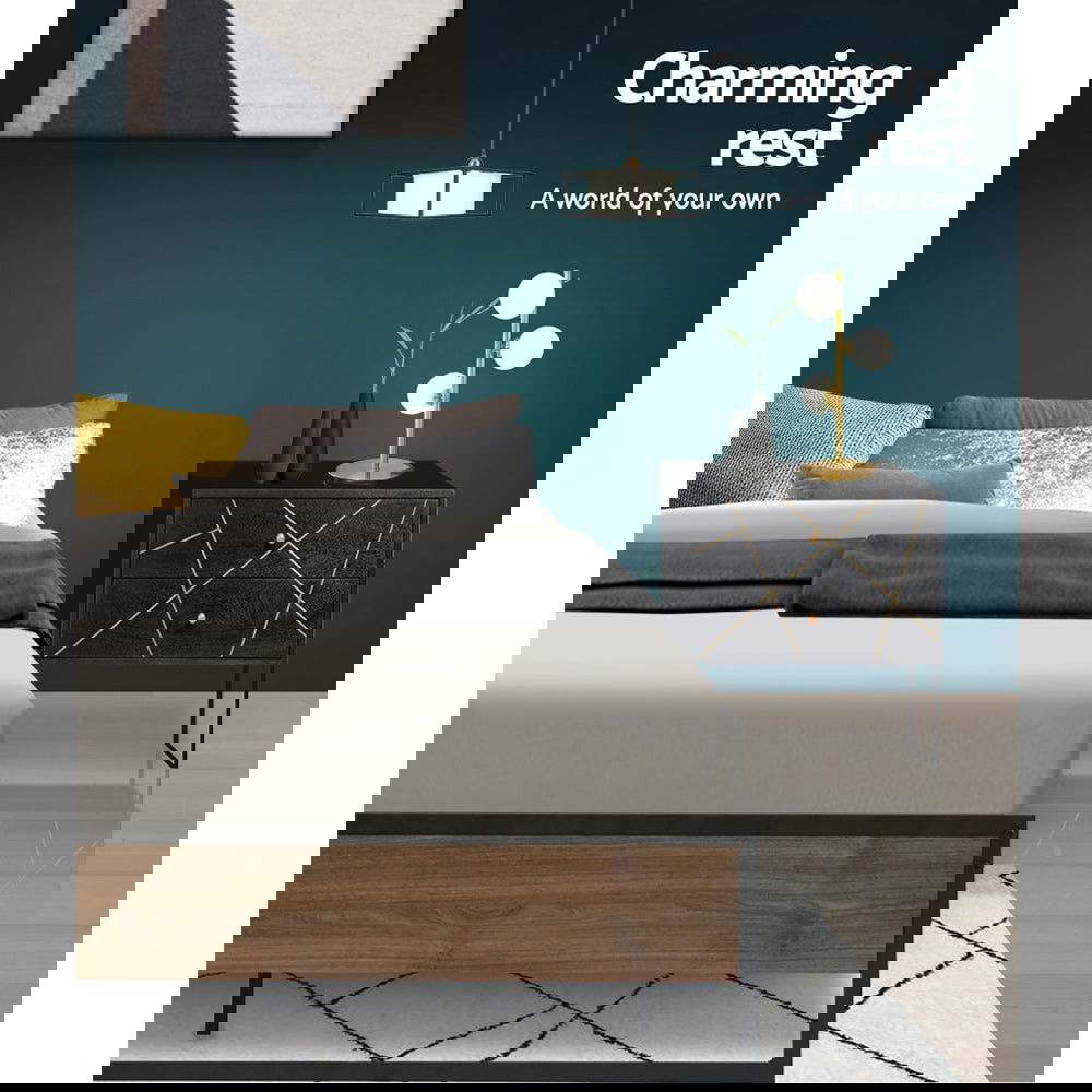 Artiss Bed Frame Metal Frame Bed Base OSLO - Queen - Cosy Abode