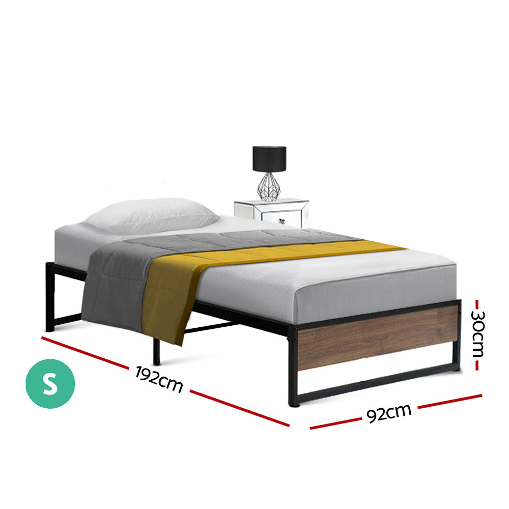 Artiss Bed Frame Metal Frame Bed Base OSLO - Single - Cosy Abode