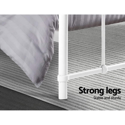 Artiss Bed Frame Metal Frames LEO - Queen (White) - Cosy Abode