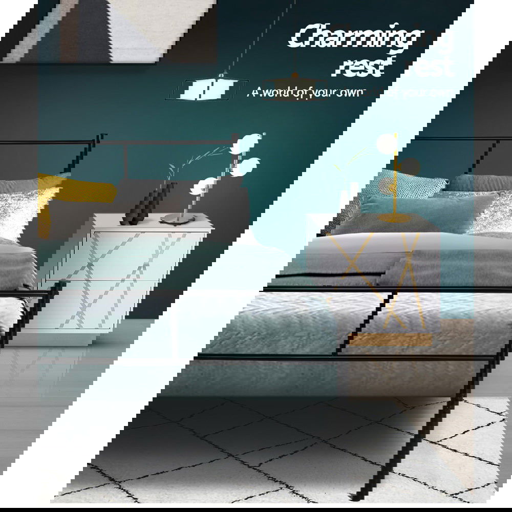 Artiss Bed Frame Queen Metal Bed Frames SOL - Cosy Abode