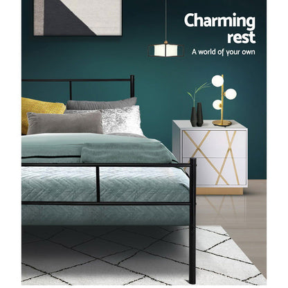 Artiss Bed Frame Queen Metal Bed Frames SOL - Cosy Abode