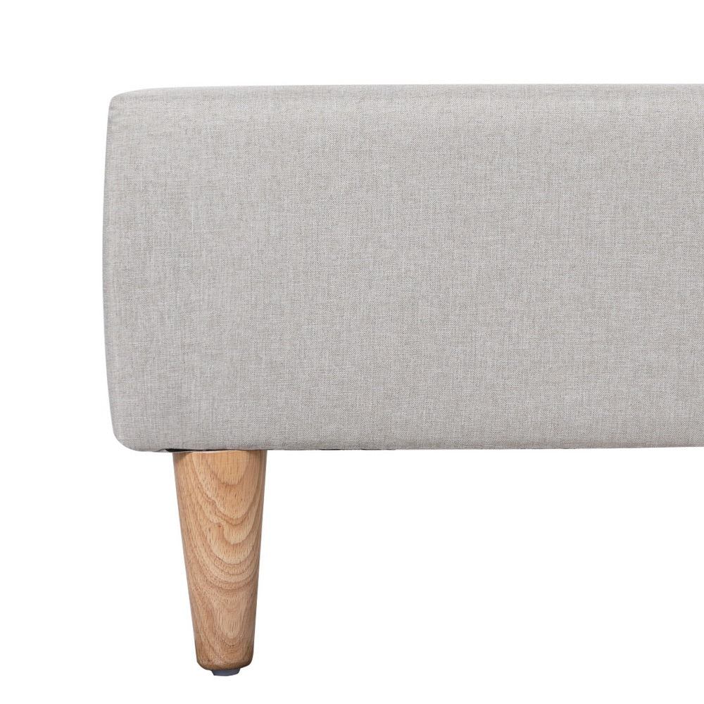 Artiss Bed Frame Queen Size Beige ZORA - Cosy Abode