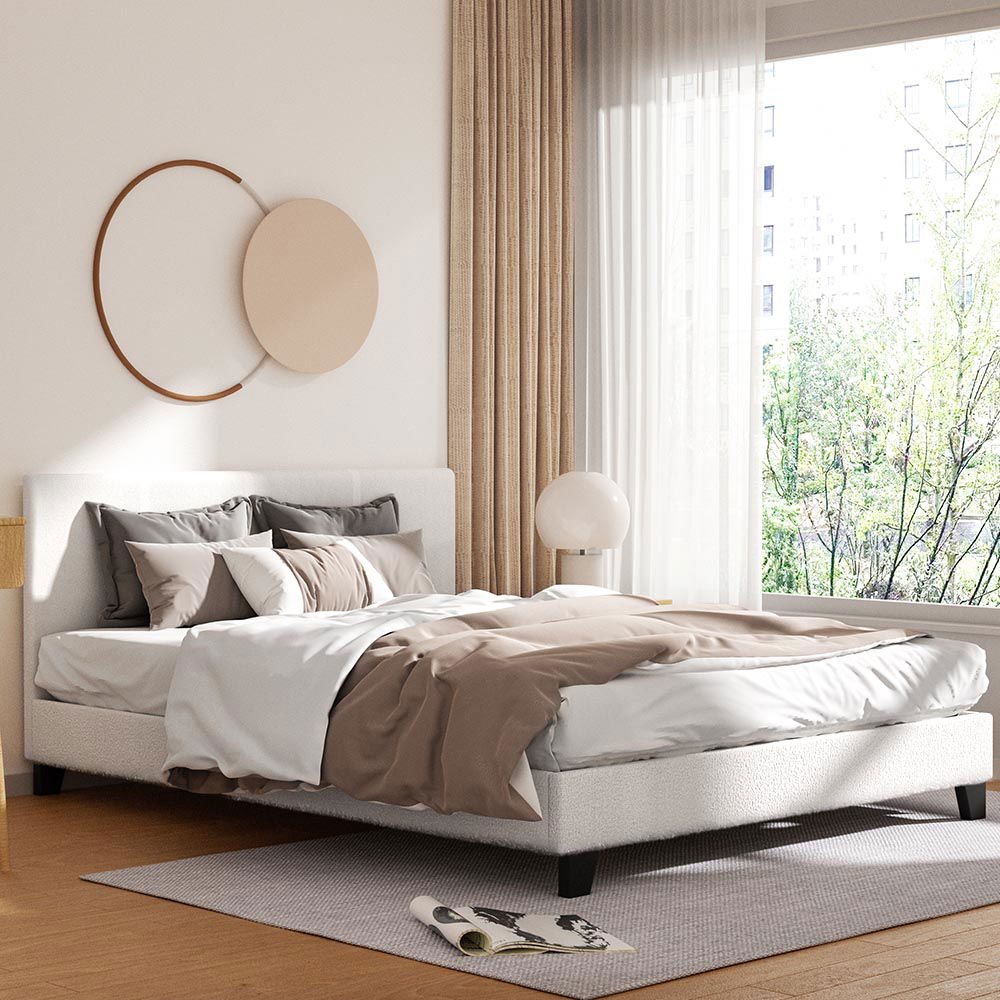Artiss Bed Frame Queen Size Boucle NEO - Cosy Abode