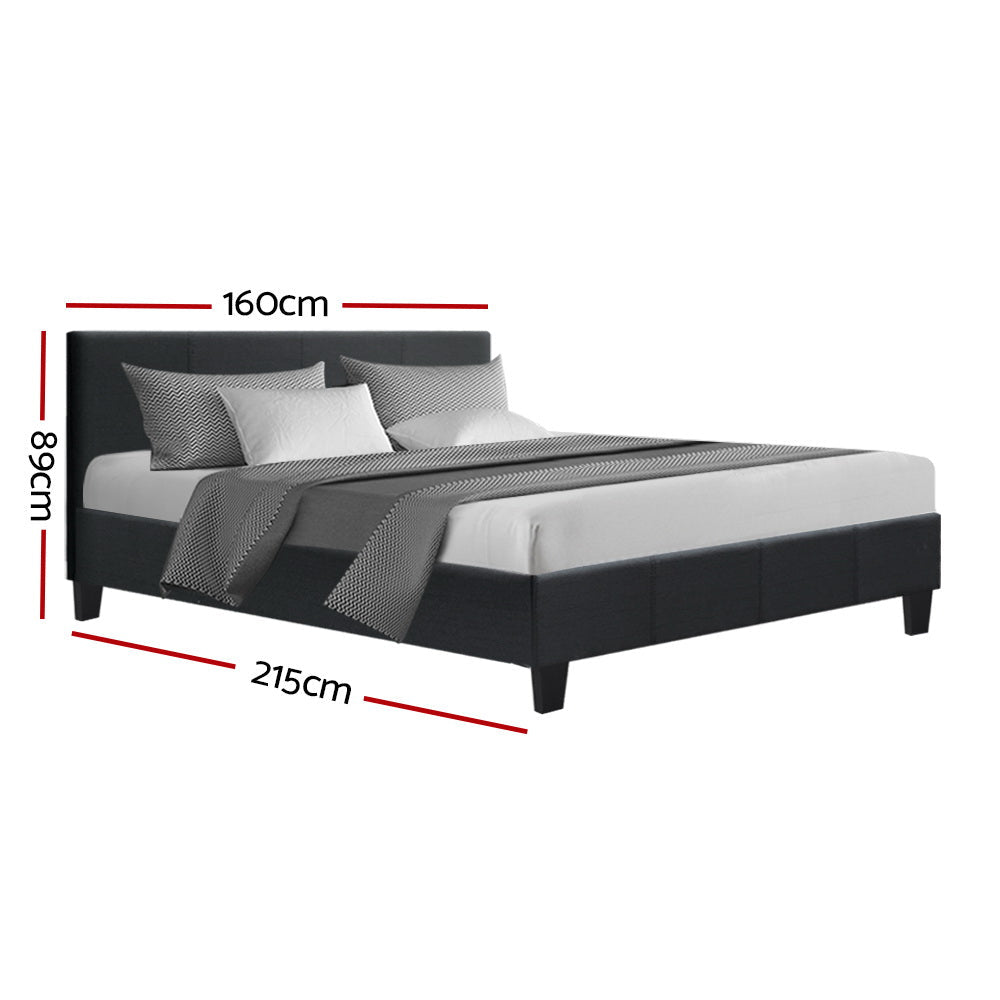 Artiss Bed Frame Queen Size Charcoal NEO - Cosy Abode
