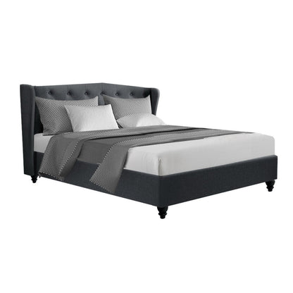 Artiss Bed Frame Queen Size Charcoal PIER - Cosy Abode